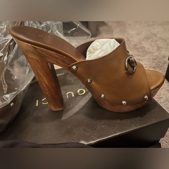 Gucci leather upper and rubber sole Betis Glamour Cuir size 37.5.. NEW - Picture 6 of 13